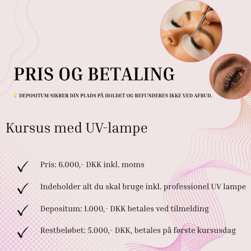 Single lashes UV kursus (depositum)